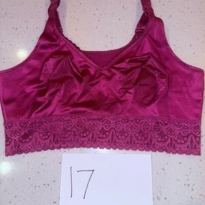 Ruby Ribbon Lace Demiette - Raspberry, size 36